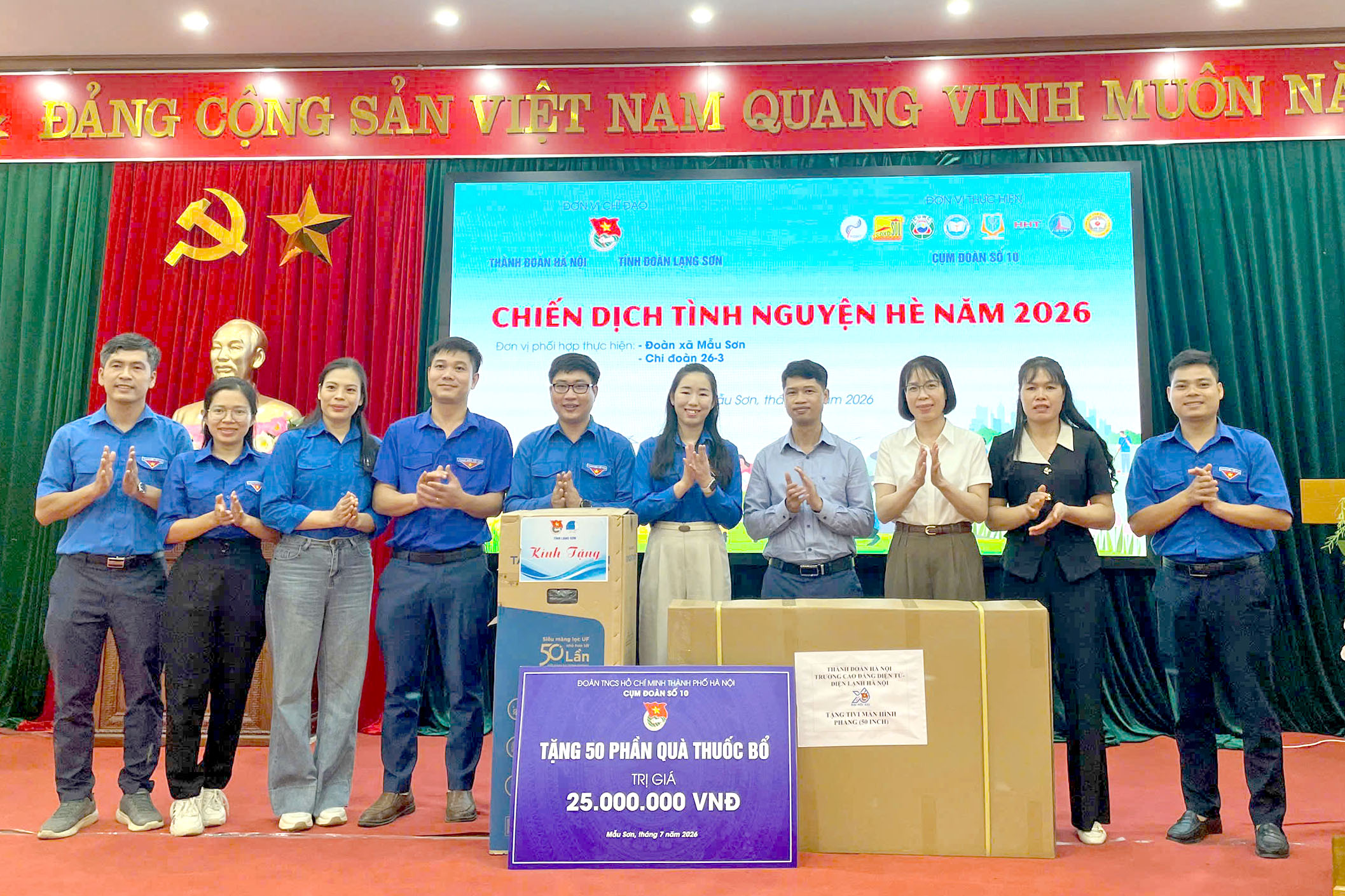 Đoàn TN Trường CĐXD số 1 khánh thành công trình thanh niên tại Lạng Sơn